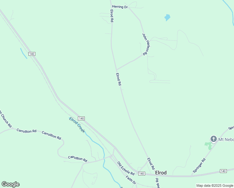 map of restaurants, bars, coffee shops, grocery stores, and more near 12268 Elrod Road in Elrod