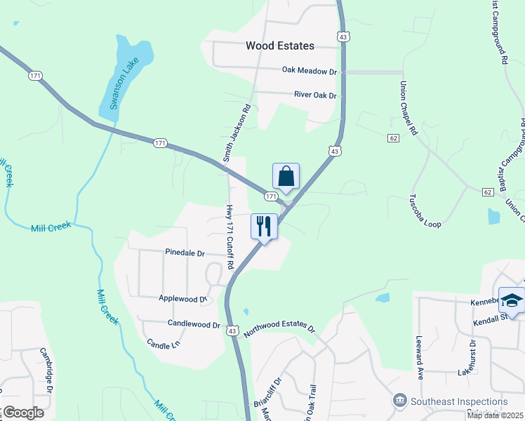 map of restaurants, bars, coffee shops, grocery stores, and more near Lindsey Drive in Northport
