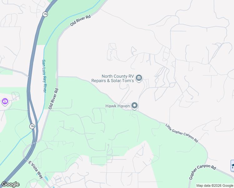 map of restaurants, bars, coffee shops, grocery stores, and more near 1138 Little Gopher Canyon Road in Vista