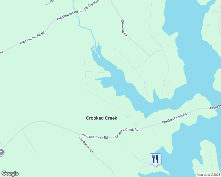 map of restaurants, bars, coffee shops, grocery stores, and more near 156 Crooked Creek Bay Road Southeast in Eatonton