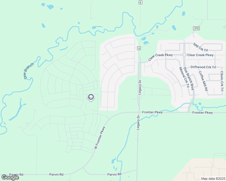 map of restaurants, bars, coffee shops, grocery stores, and more near 3655 Highland Bayou Drive in Prosper