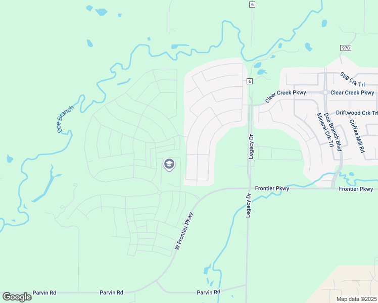 map of restaurants, bars, coffee shops, grocery stores, and more near 3686 Platte River Trail in Prosper