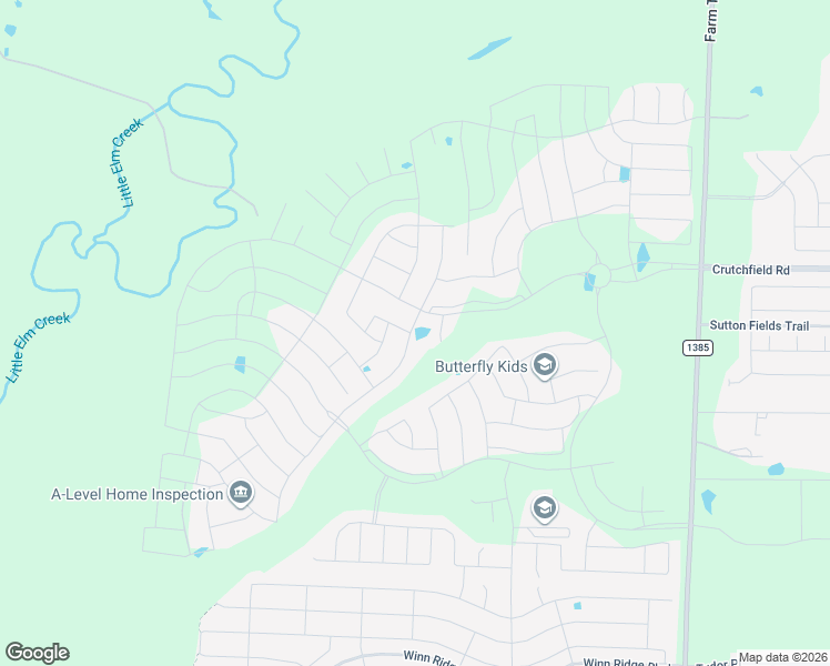 map of restaurants, bars, coffee shops, grocery stores, and more near 1220 Bluestem Drive in Aubrey