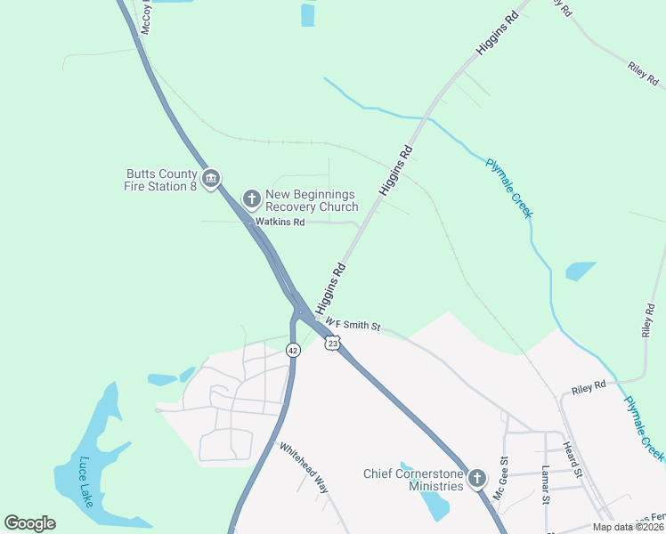 map of restaurants, bars, coffee shops, grocery stores, and more near 129 Higgins Road in Flovilla