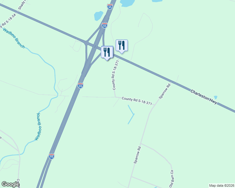 map of restaurants, bars, coffee shops, grocery stores, and more near 183 County Road S-18-371 in Saint George