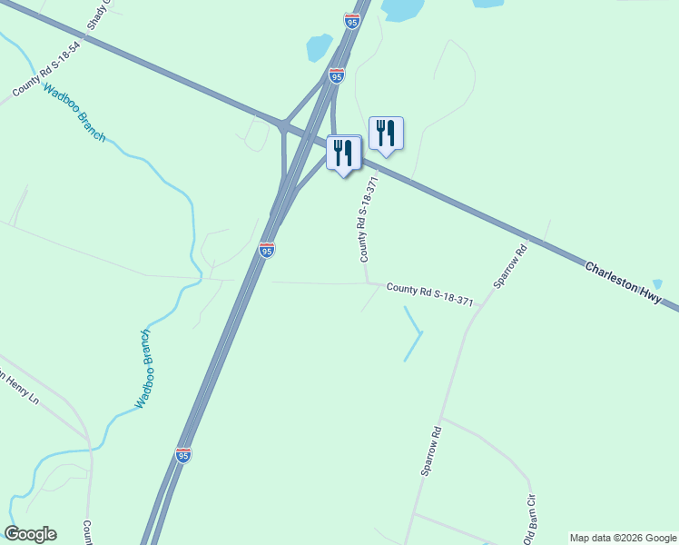 map of restaurants, bars, coffee shops, grocery stores, and more near 147 Gamecock Drive in Saint George
