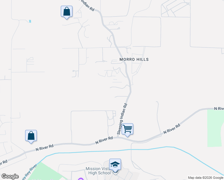 map of restaurants, bars, coffee shops, grocery stores, and more near 577 Sleeping Indian Road in Oceanside