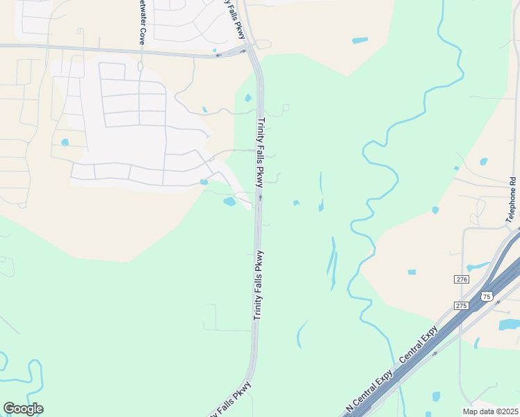 map of restaurants, bars, coffee shops, grocery stores, and more near 3999 Trinity Falls Parkway in McKinney