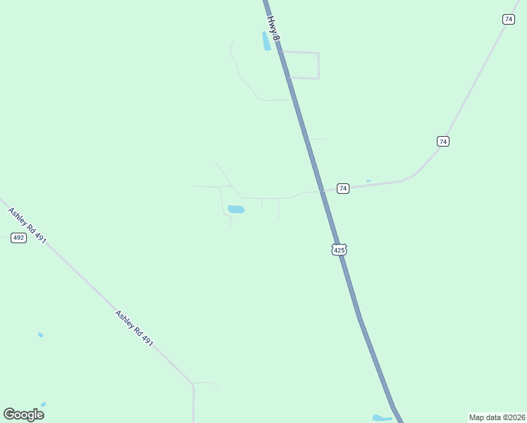 map of restaurants, bars, coffee shops, grocery stores, and more near 143 Ashley Co Road 494 in Hamburg