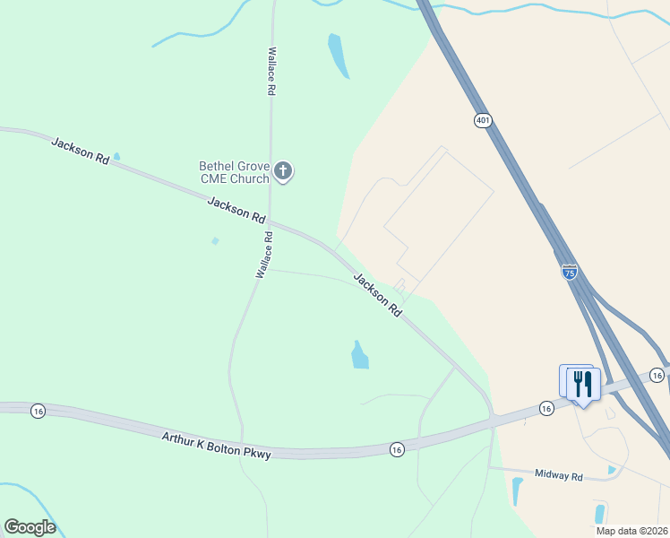 map of restaurants, bars, coffee shops, grocery stores, and more near 6024 Jackson Road in Jackson