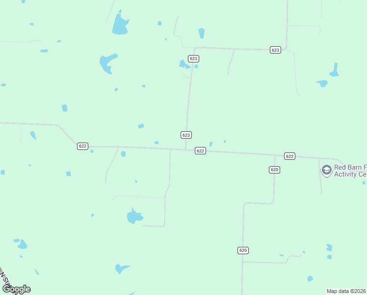 map of restaurants, bars, coffee shops, grocery stores, and more near County Road 622 in Farmersville