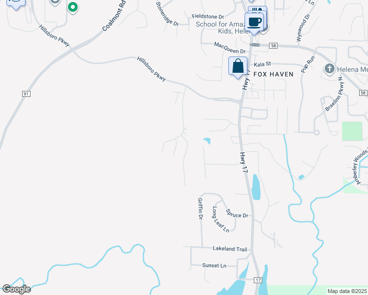 map of restaurants, bars, coffee shops, grocery stores, and more near 1218 Dunham Lane in Helena