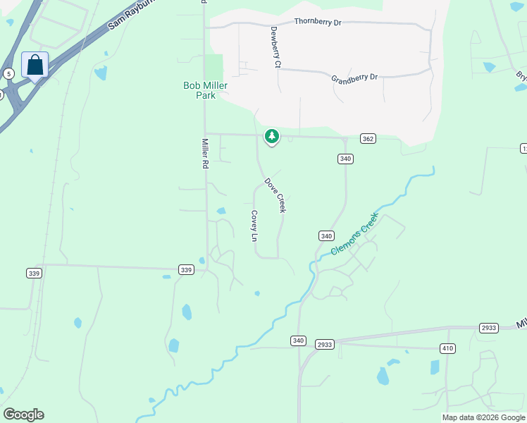map of restaurants, bars, coffee shops, grocery stores, and more near 209 Covey Lane in McKinney