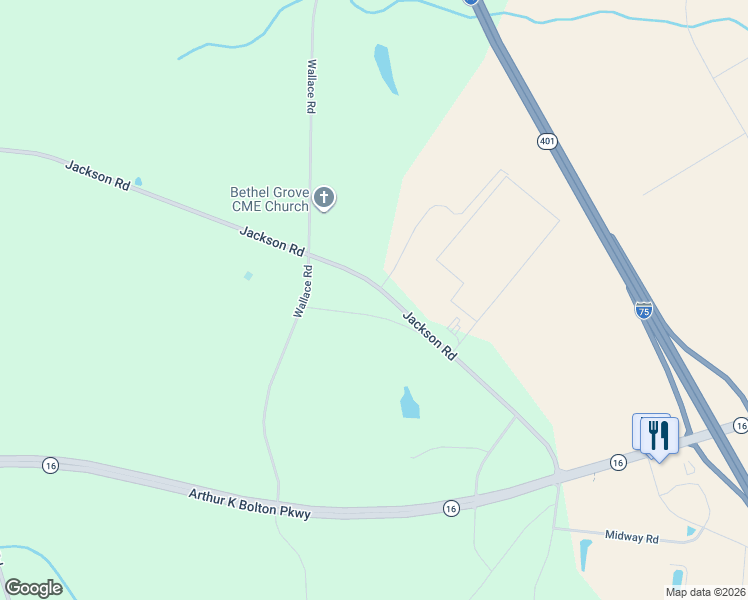 map of restaurants, bars, coffee shops, grocery stores, and more near 6024 Jackson Road in Jackson