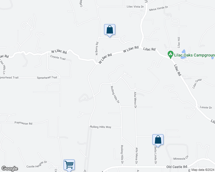 map of restaurants, bars, coffee shops, grocery stores, and more near 30636 Rolling Hills Drive in Valley Center