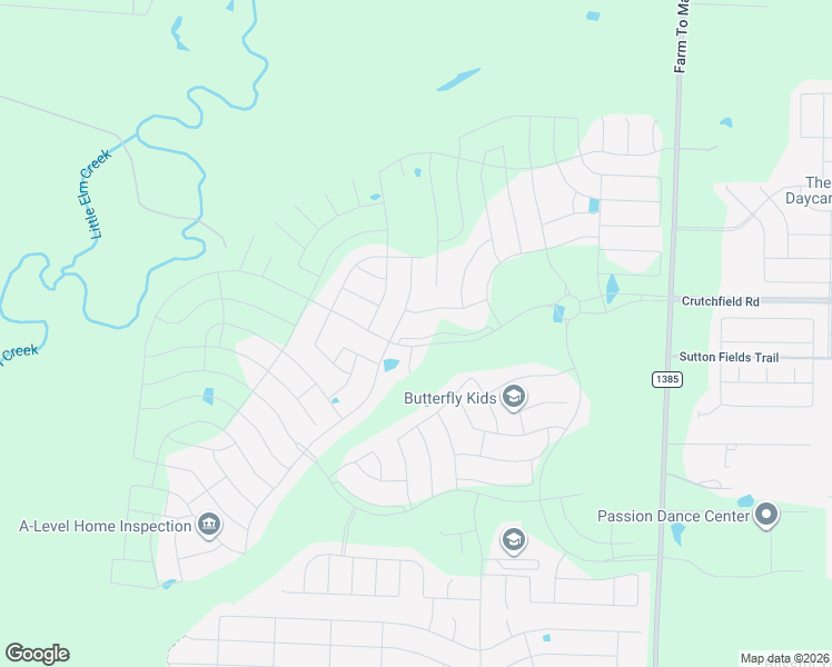 map of restaurants, bars, coffee shops, grocery stores, and more near 1609 Sandbrock Dr in Krugerville