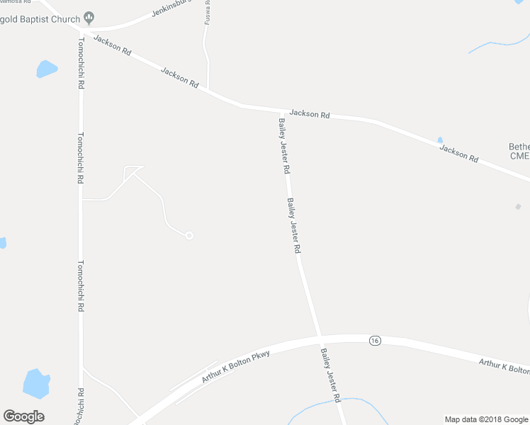 map of restaurants, bars, coffee shops, grocery stores, and more near 1330 Bailey Jester Road in Griffin