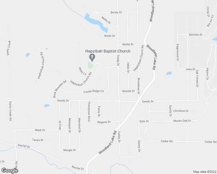 map of restaurants, bars, coffee shops, grocery stores, and more near 20444 Castle Ridge Circle in McCalla