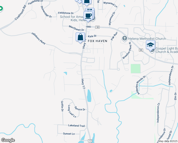 map of restaurants, bars, coffee shops, grocery stores, and more near 156 Rocky Ridge Drive in Helena