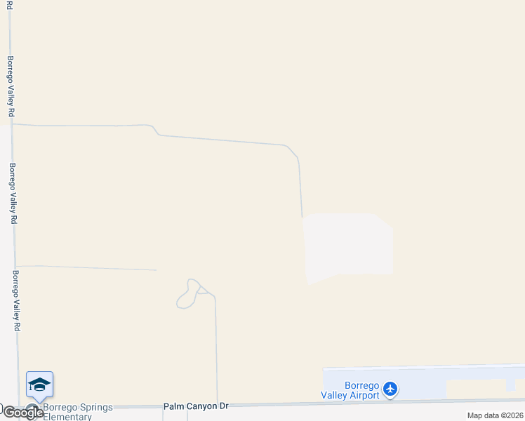 map of restaurants, bars, coffee shops, grocery stores, and more near Desert Green Access Road in Borrego Springs