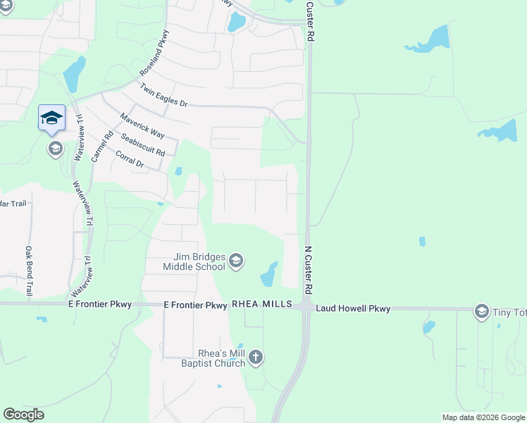 map of restaurants, bars, coffee shops, grocery stores, and more near 6530 Swallow Court in McKinney