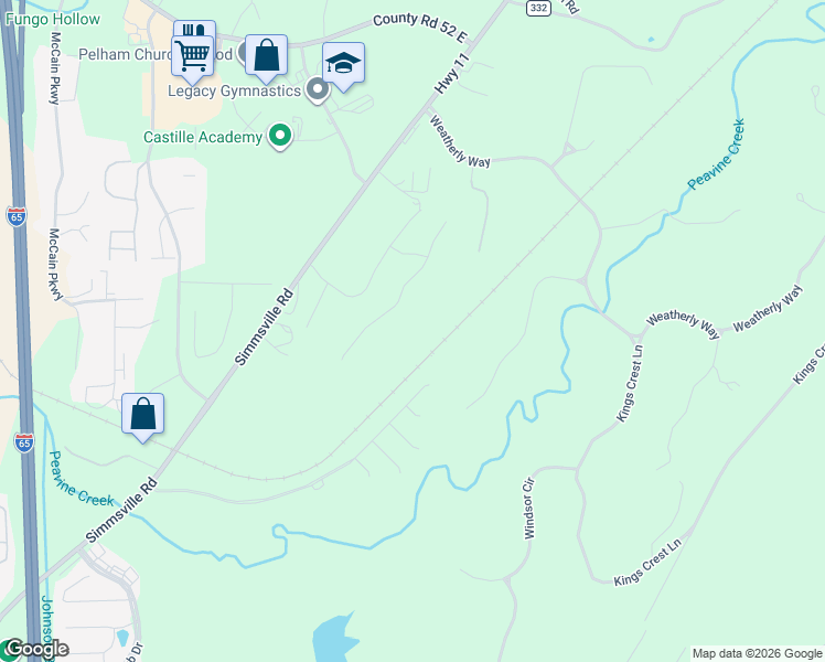 map of restaurants, bars, coffee shops, grocery stores, and more near 136 Cheshire Lane in Pelham