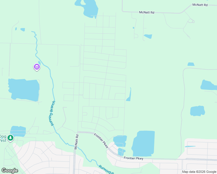 map of restaurants, bars, coffee shops, grocery stores, and more near Ike Byrom Road in Aubrey