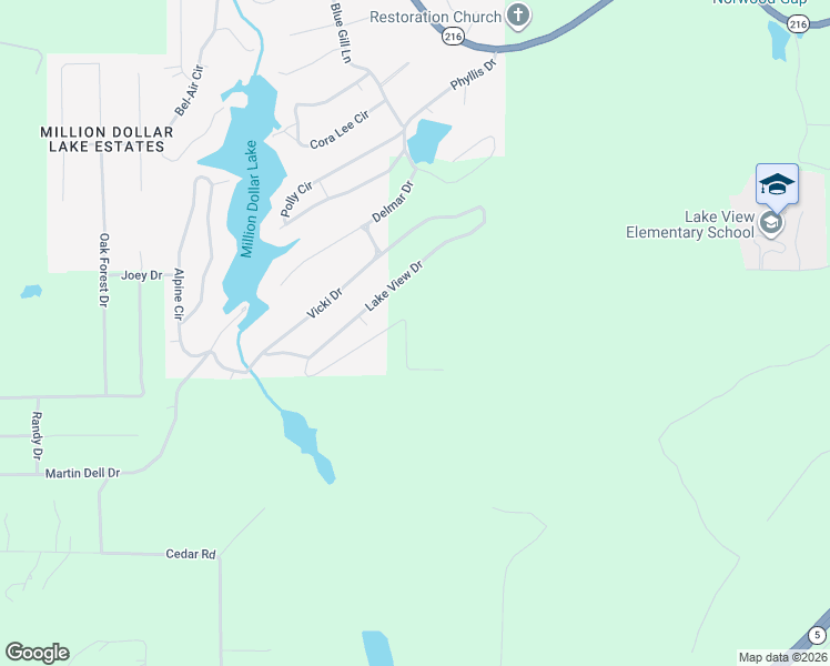 map of restaurants, bars, coffee shops, grocery stores, and more near 12512 Renaee Cir in McCalla