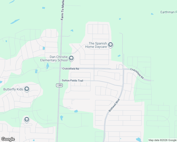 map of restaurants, bars, coffee shops, grocery stores, and more near 6323 Everest Drive in Aubrey