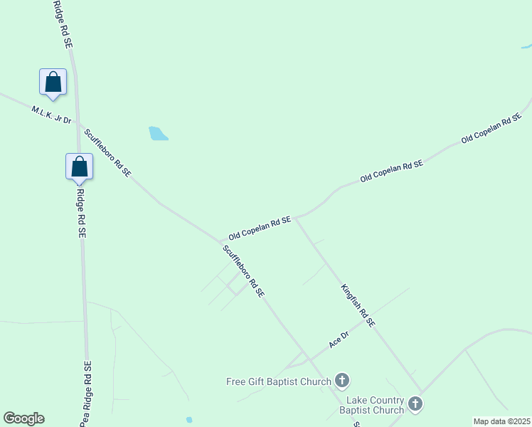 map of restaurants, bars, coffee shops, grocery stores, and more near 109 Old Copelan Road Southeast in Eatonton