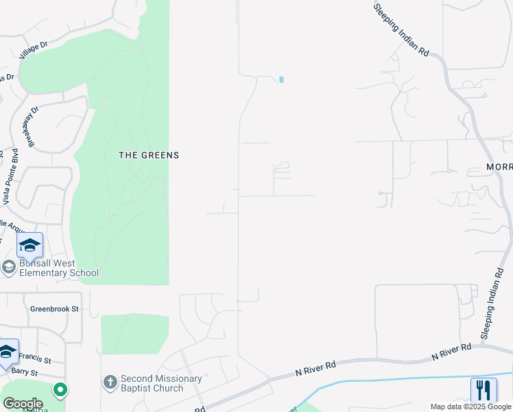 map of restaurants, bars, coffee shops, grocery stores, and more near 360 Wilshire Road in Oceanside