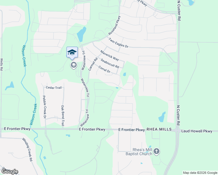 map of restaurants, bars, coffee shops, grocery stores, and more near 2733 Gasa Grande Way in Celina