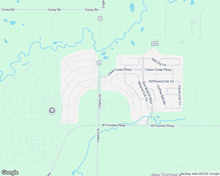 map of restaurants, bars, coffee shops, grocery stores, and more near 4109 Canadian River Drive in Prosper