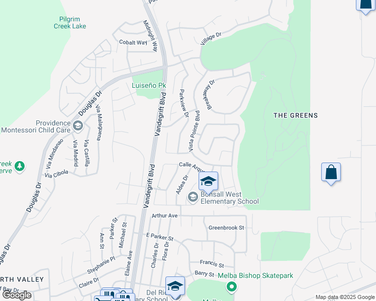 map of restaurants, bars, coffee shops, grocery stores, and more near 1139 Vista Pointe Boulevard in Oceanside