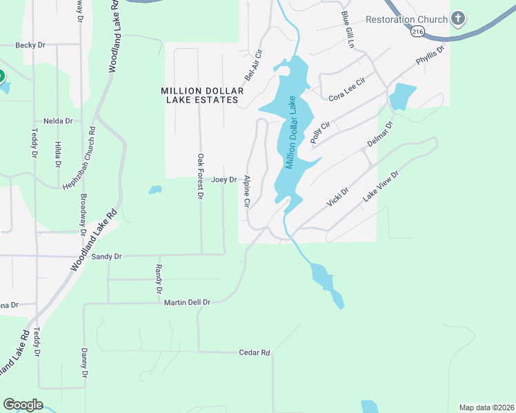 map of restaurants, bars, coffee shops, grocery stores, and more near 21110 Martin Dell Drive in Lake View