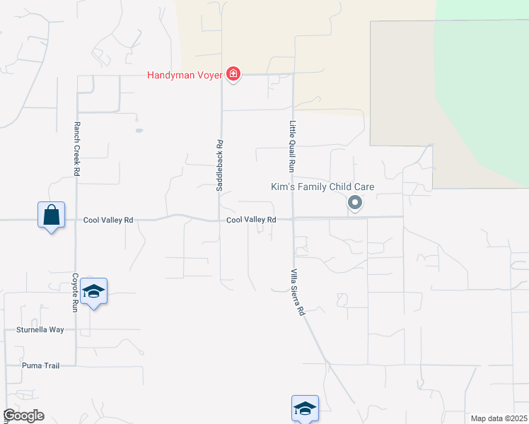 map of restaurants, bars, coffee shops, grocery stores, and more near 30580 Rock Rose Lane in Valley Center