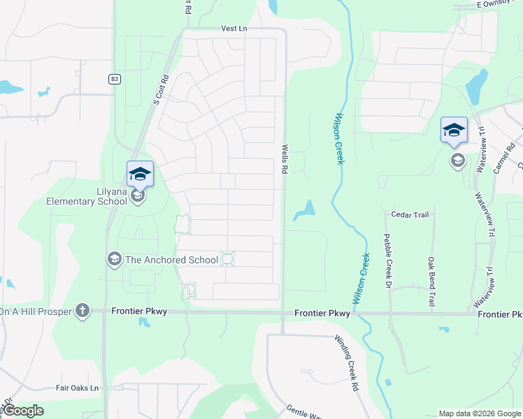 map of restaurants, bars, coffee shops, grocery stores, and more near 1709 Snowdrop Drive in Prosper