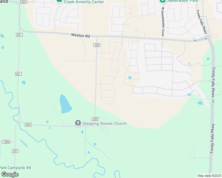map of restaurants, bars, coffee shops, grocery stores, and more near 7322 County Road 202 in McKinney