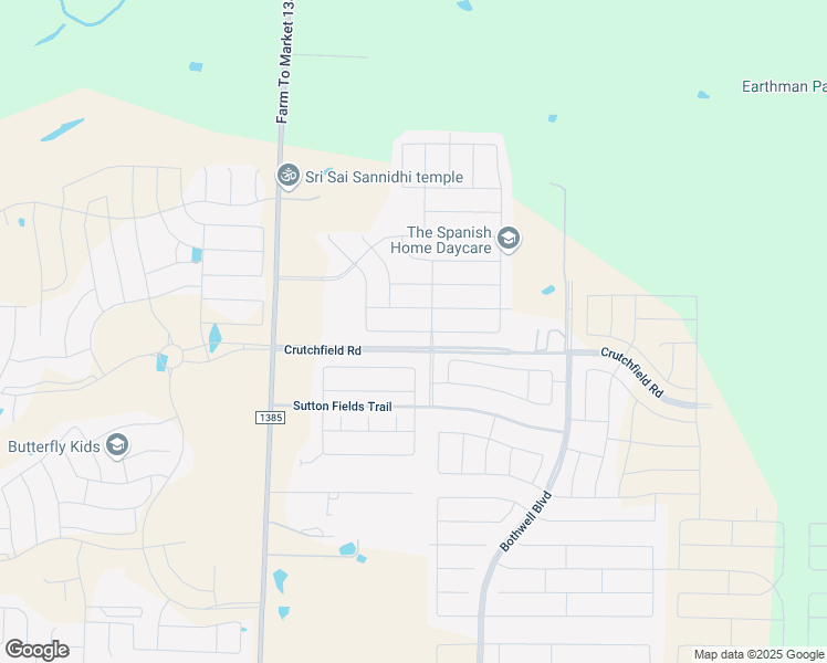 map of restaurants, bars, coffee shops, grocery stores, and more near 6313 Crownmere Drive in Krugerville
