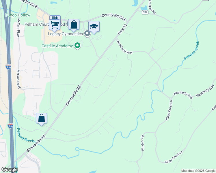 map of restaurants, bars, coffee shops, grocery stores, and more near 101 Grant Chester Lane in Pelham