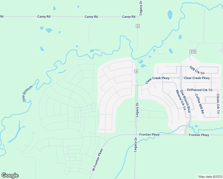 map of restaurants, bars, coffee shops, grocery stores, and more near 3610 Platte River Trail in Prosper