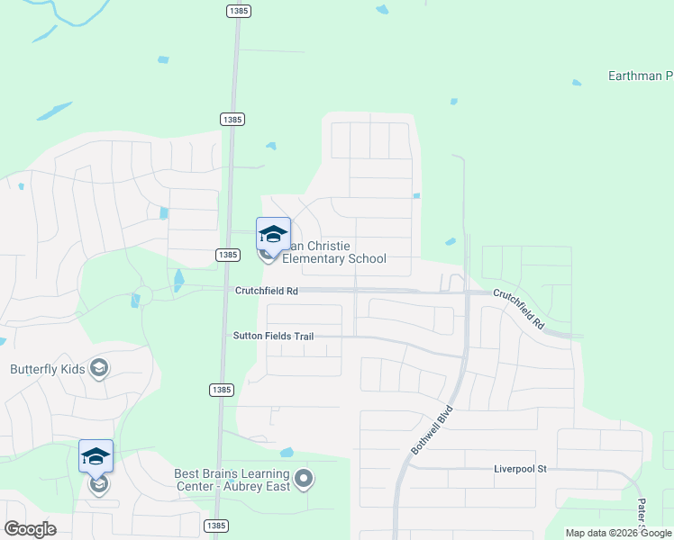map of restaurants, bars, coffee shops, grocery stores, and more near 6313 Crownmere Drive in Krugerville