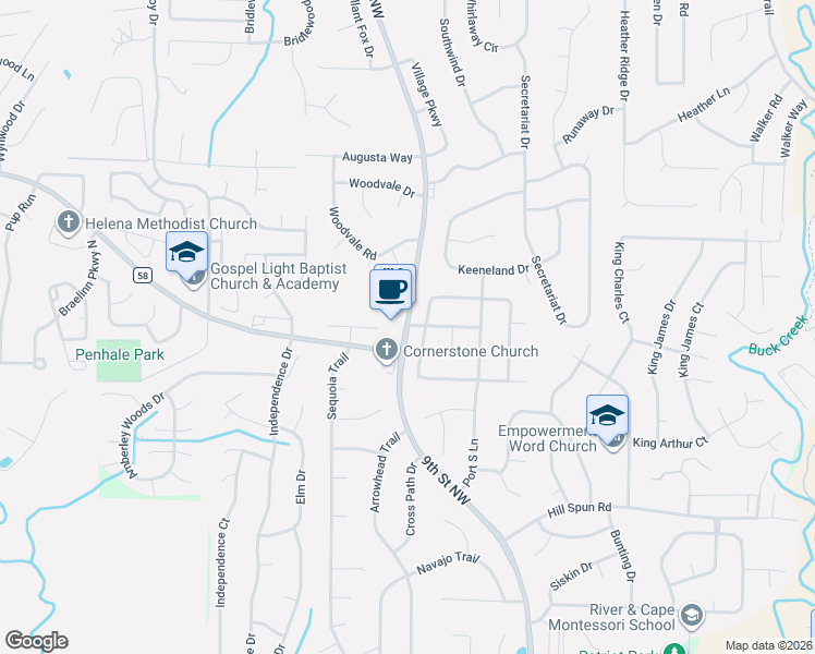 map of restaurants, bars, coffee shops, grocery stores, and more near 2361 9th Street Northwest in Helena