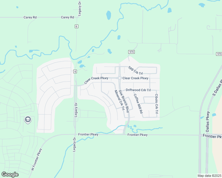 map of restaurants, bars, coffee shops, grocery stores, and more near 4204 Cypress Bayou Court in Prosper