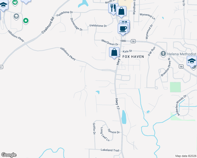 map of restaurants, bars, coffee shops, grocery stores, and more near 736 Helena Station Drive in Helena