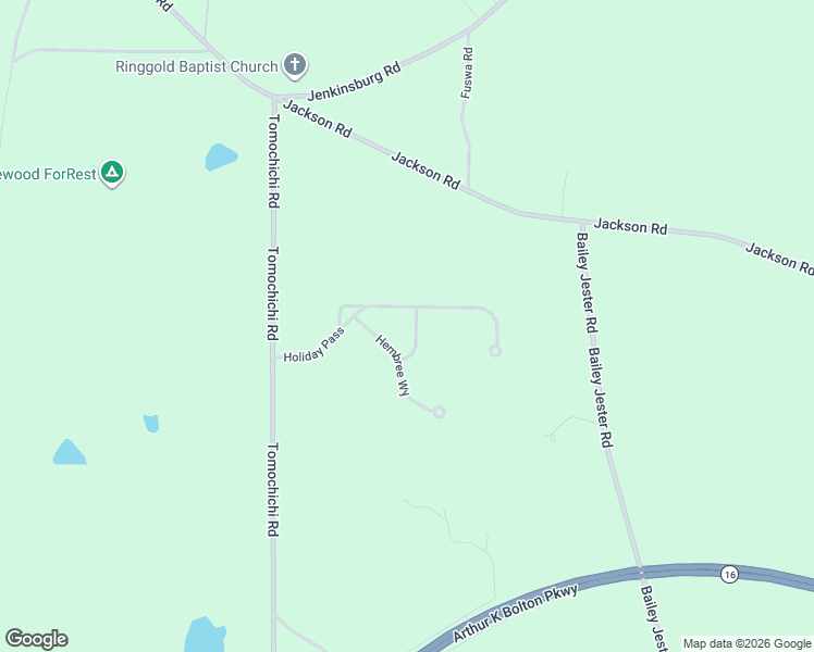 map of restaurants, bars, coffee shops, grocery stores, and more near 1207 Hembree Way in Griffin