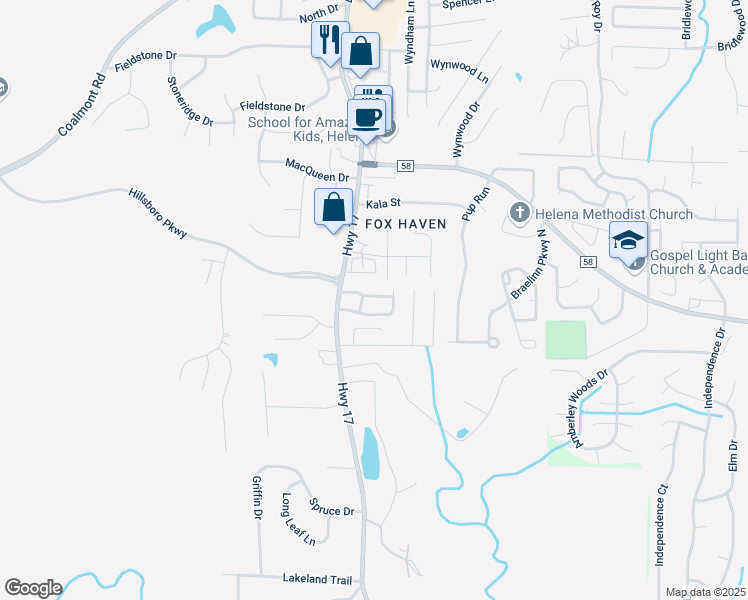 map of restaurants, bars, coffee shops, grocery stores, and more near 1106 Hillsboro Lane in Helena