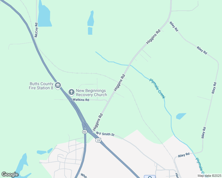 map of restaurants, bars, coffee shops, grocery stores, and more near 179 Higgins Road in Flovilla