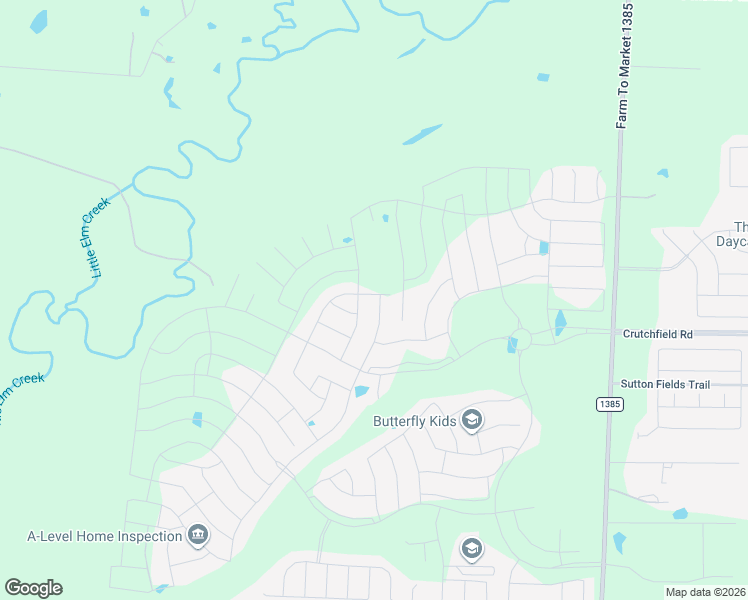 map of restaurants, bars, coffee shops, grocery stores, and more near Bonar Road in Aubrey