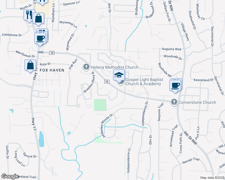 map of restaurants, bars, coffee shops, grocery stores, and more near 1544 Timber Drive in Helena